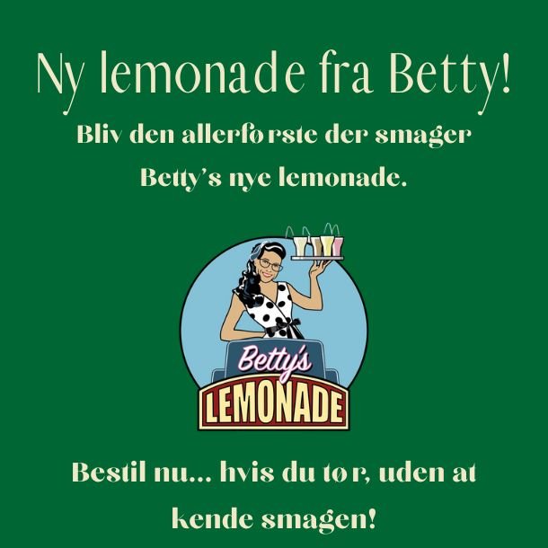 Ny lemonade fra Betty!