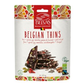 Belvas, Thins Mrk Chokolade m Quinoa og Gojibr