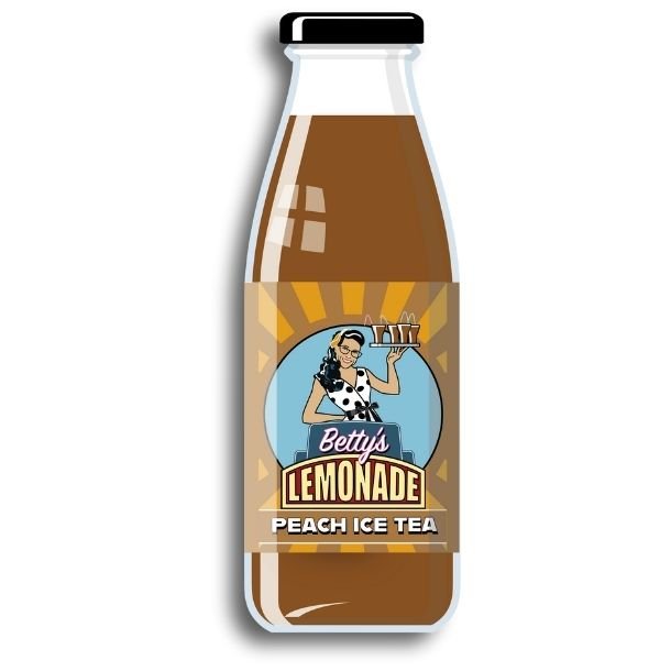 Betty's Lemonade, flaske - Peach Ice Tea 
