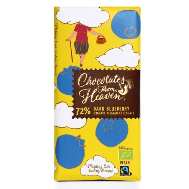 Chocolates From Heaven, chokolade 72% m. blåbær