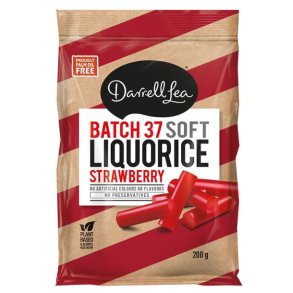 Darrell Lea, Batch 37 Natural strawberry Licorice, 200g