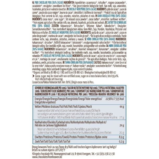 Chocolates From Heaven, 80% Dark Peru