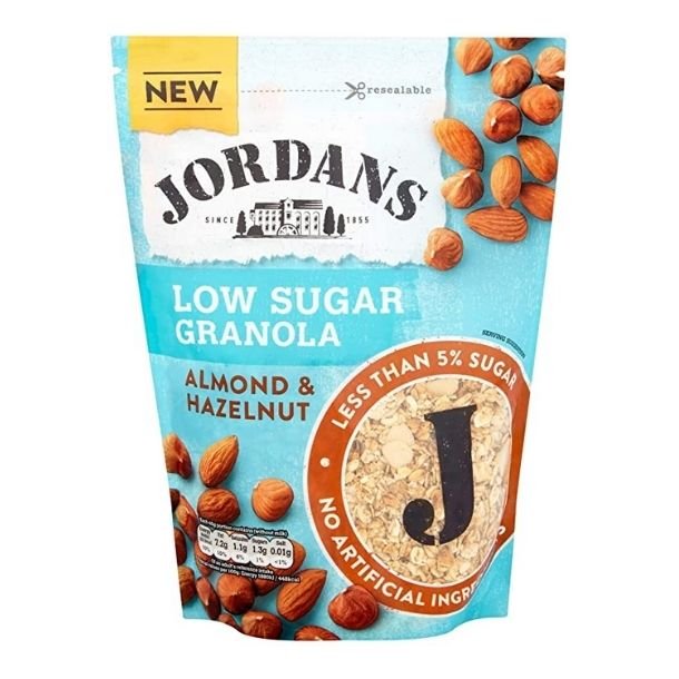 Jordans Granola, Mandler & Hasselnødder 5% sukker 