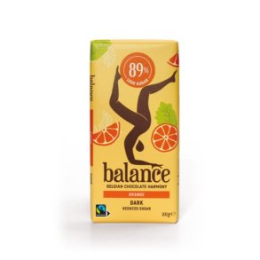 Balance, Mrk chokolade med appelsin, uden tilsat sukker