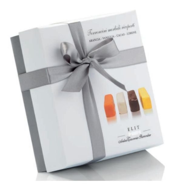 Elit, Overtrukket Nougat med Chokolade i fin gaveske