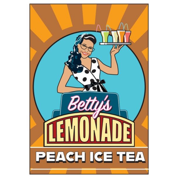 Betty's Lemonade, flaske - Peach Ice Tea 