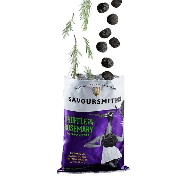 Savoursmiths Sorte Trfler & Rosmarin, 150g