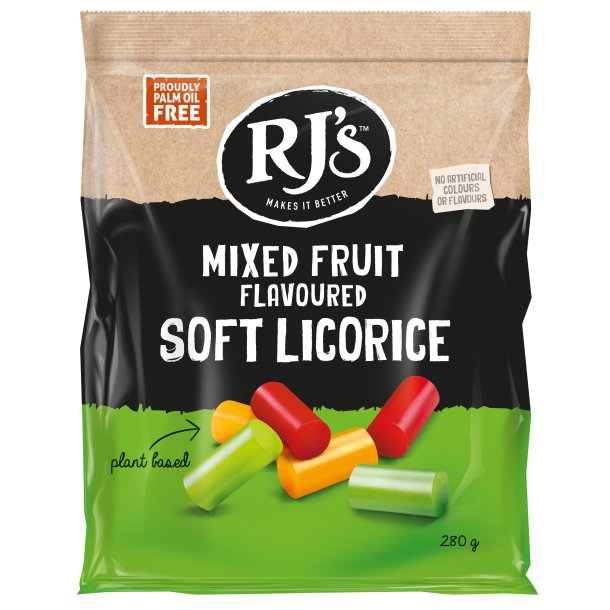 RJ's Natural Fruit Mix Licorice, 280g