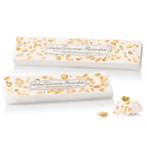 Sprd nougat med mandler og pistaciendder, 250 g