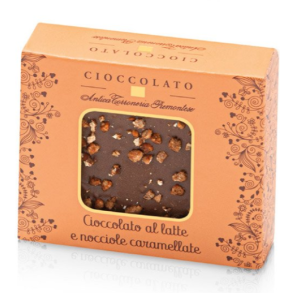 Antica, Cioccolato - Mlkechokolade med karamelliseret hasselndder, 40g 