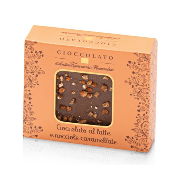 Antica Torroneria Piemontese - Mlkechokolade med karamelliseret hasselndder Cioccolato 40 g 