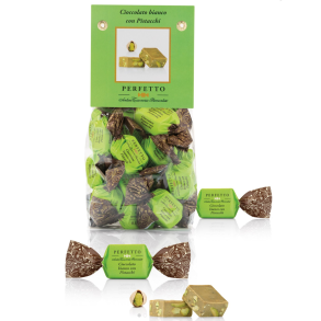 Antica Perfetto -  Hvid chokoladepraline med pistaciendder