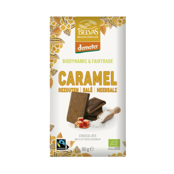 Belvas, Plade M�lkechokolade med karamel og havsalt - BB. 11/11-25
