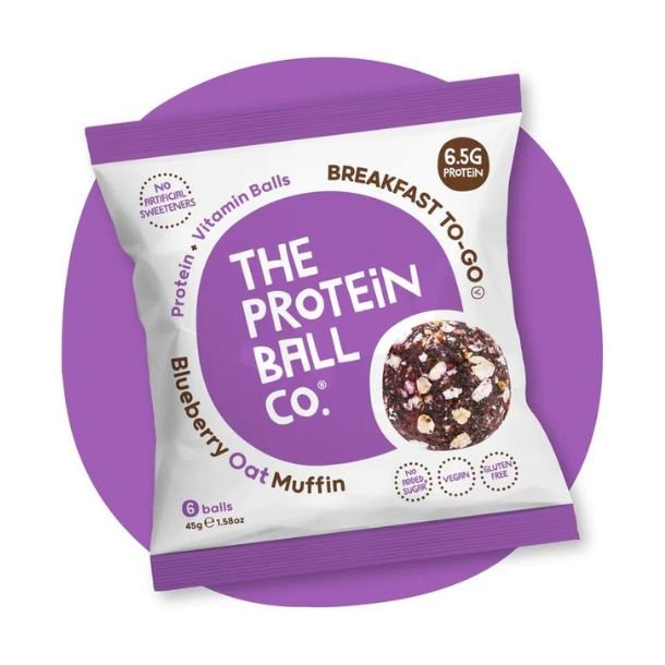 Protein Ball Co. Blueberry Oat Muffin, Breakfast to-go