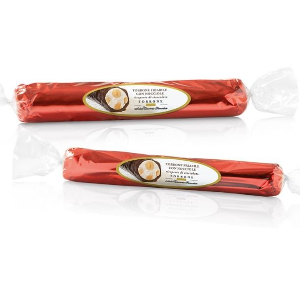 Torroncino, Nougat med Hasseln�d og M�rk Chokolade 150g