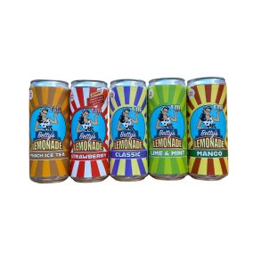 24 stk Betty's Lemonade 330 ml dse - assorteret