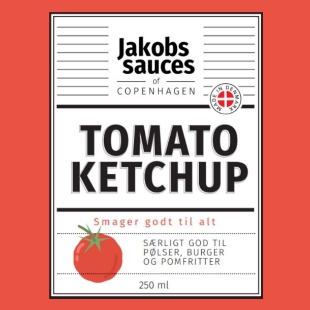 Jakob's Sauces Tomato Ketchup, 250 ml