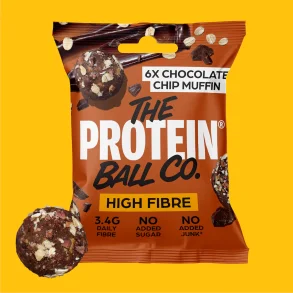 The Protein Ball Co. Choc Chip Muffin, High Fibre