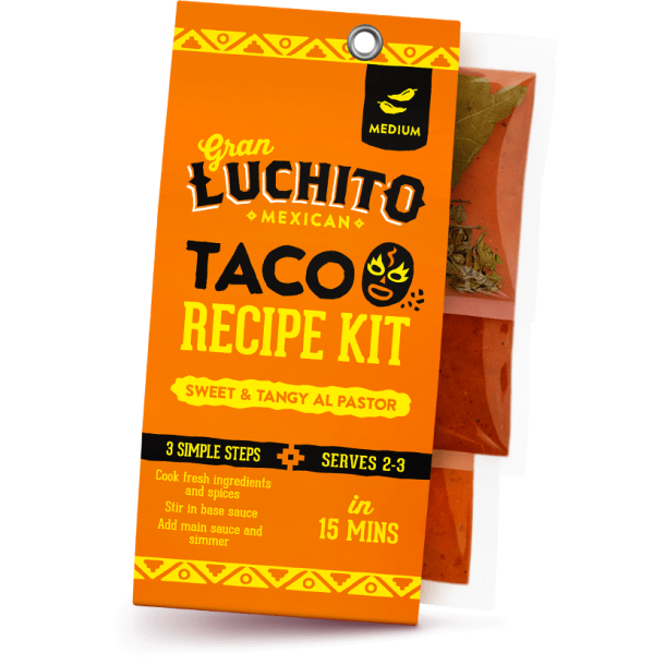 Gran Luchito Quick Fix Taco Kit � S�d & Syrlig Al Pastor - Mild Styrke