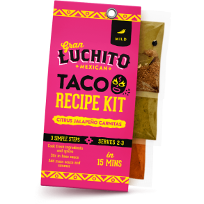 Gran Luchito Quick Fix Taco Kit � Citrus & jalapenos Carnitas - Mild Styrke