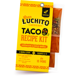  Gran Luchito� Quick Fix Taco Kit � Aromatisk og vovet Birria  - Medium Styrke
